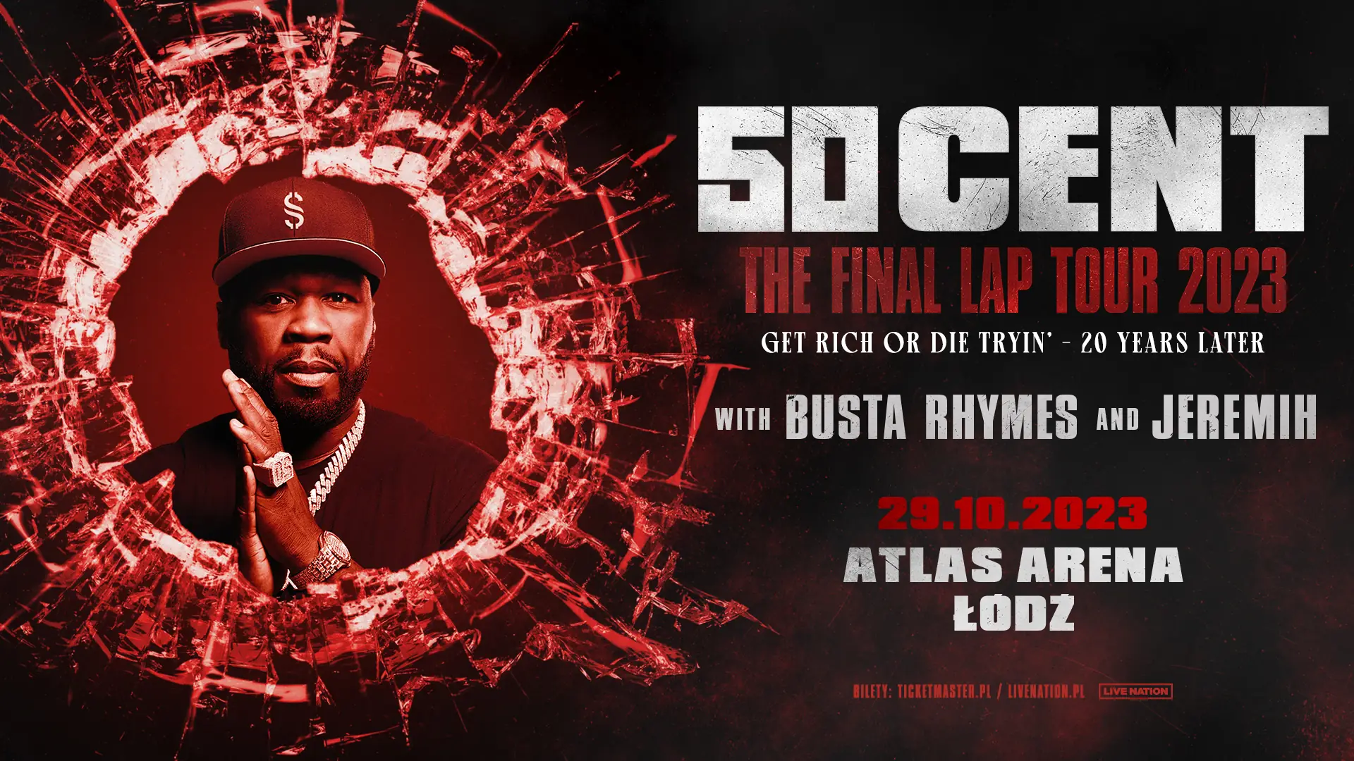 Curtis “50 CENT” Jackson 
ogłasza światową trasę koncertową The Final Lap Tour 2023