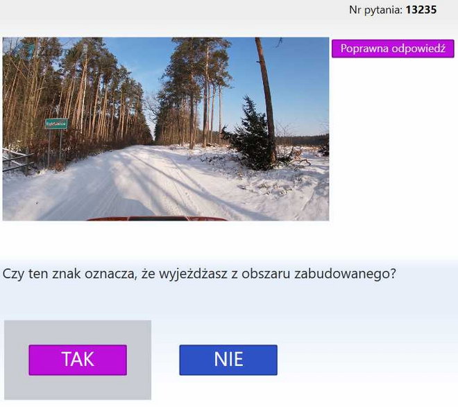 Pytanie egzaminacyjne na prawo jazdy nr 13235 Źródło: brd24.pl