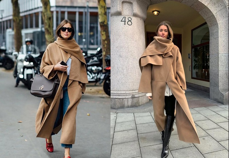 Kabát, ktorý nahradí šál.