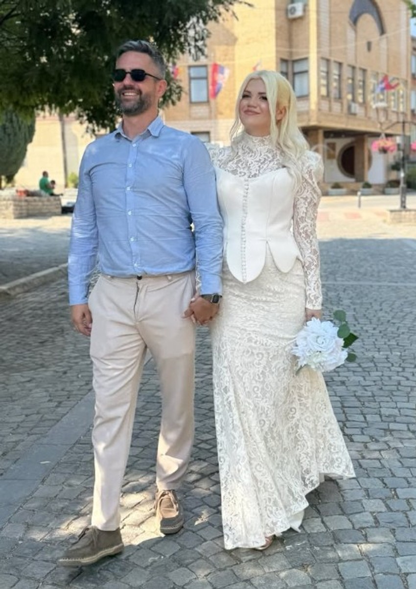Natalija Stamenković na venčanju