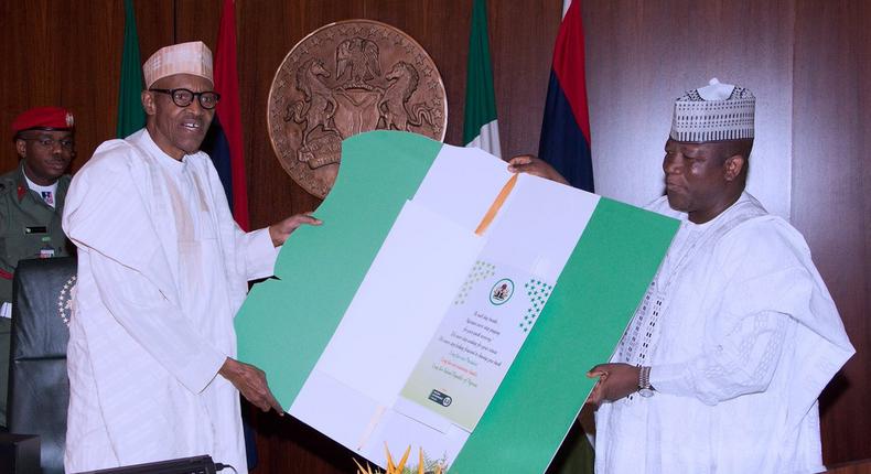 President Muhammadu Buhari meets with state governors at the Presidential Villa on March 17, 2017.