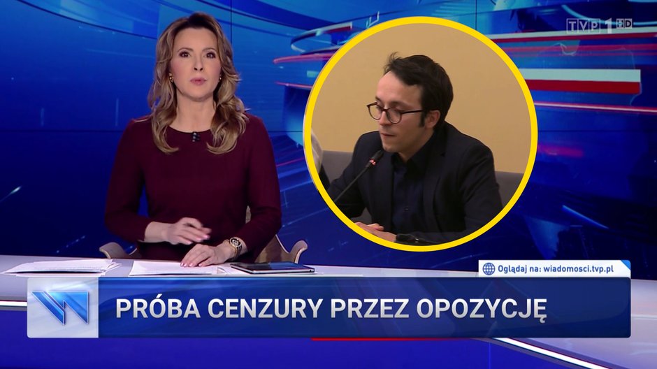 Fragment programu "Wiadomości" TVP