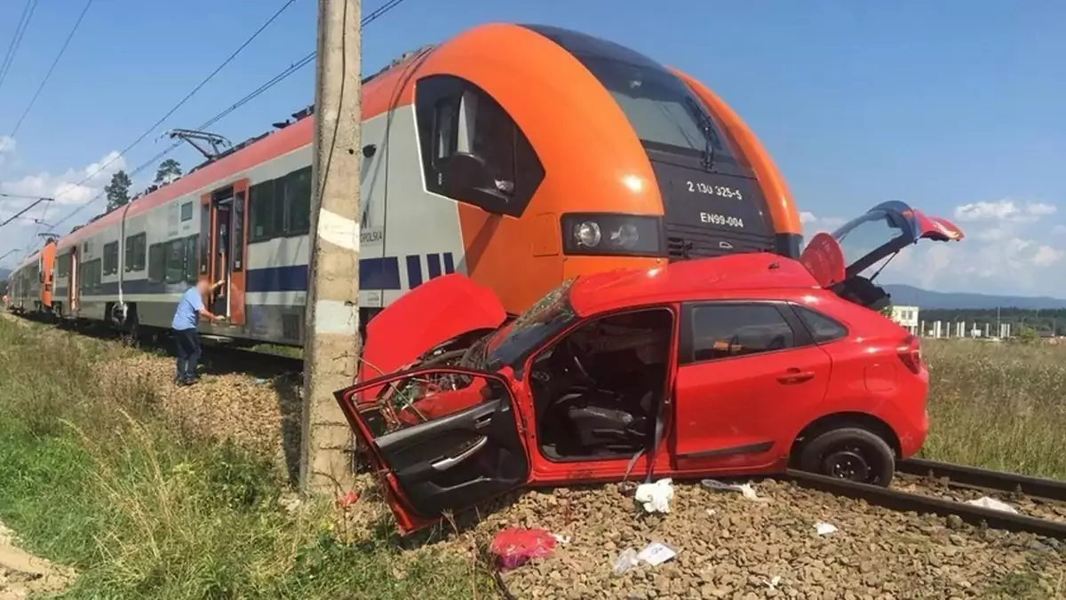 Wypadek z 2018 r. na przejeździe kolejowym w Szaflarach