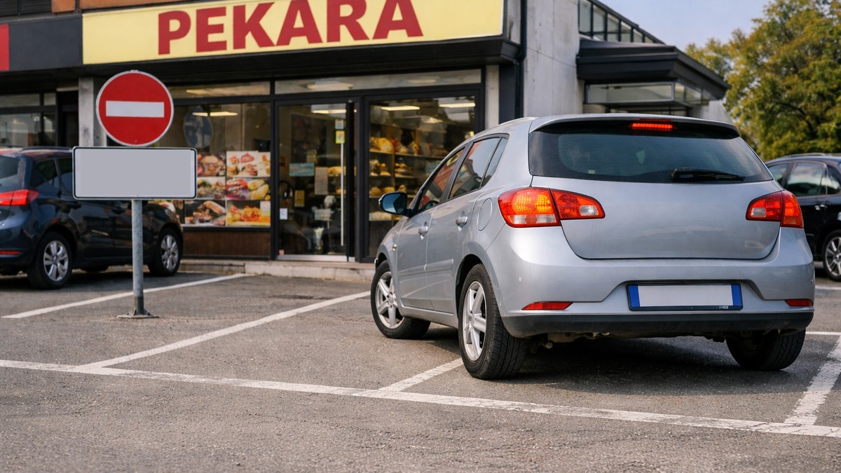 Parking ispred pekare