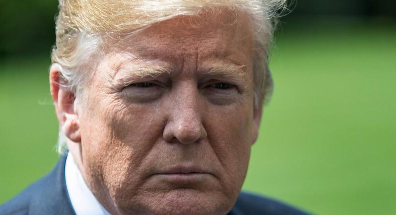 WASHINGTON, DC - MAY 14: (CHINA OUT, SOUTH KOREA OUT) U.S. President Donald Trump waves as he walks toward Marine One before departing from the White House on May 14, 2019 in Washington, DC. President Trump is traveling to Louisiana.