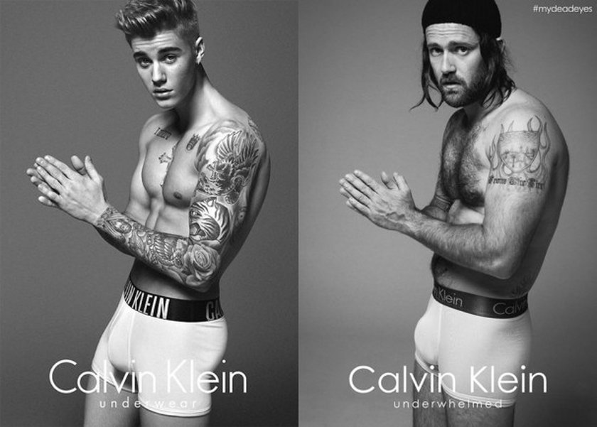 Parodia kampanii Calvin Klein z Justinem Bieberem