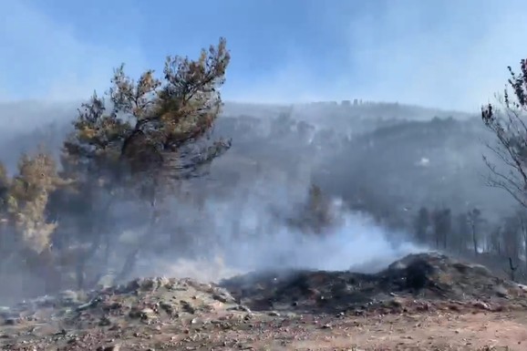 POŽAR NA GRČKOM OSTRVU Područje u velikom riziku: U gašenju vatre učestvuje OSAM AVIONA I TRI HELIKOPTERA