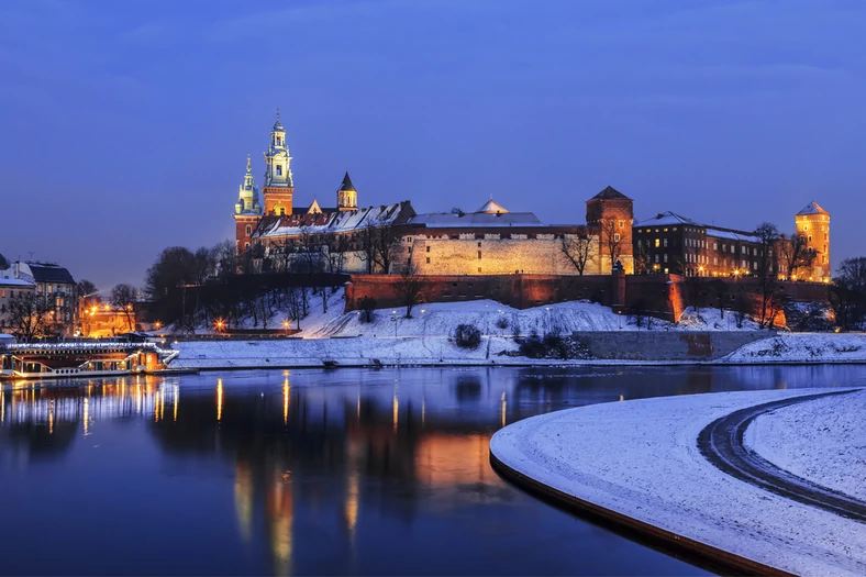 Kraków, Wawel w zimie