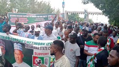 56 support groups hold 1-million-man match for Obi in Nasarawa