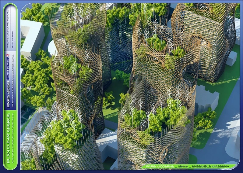 Paryż w roku 2050 - futurystyczna wizja Vincenta Callebaut