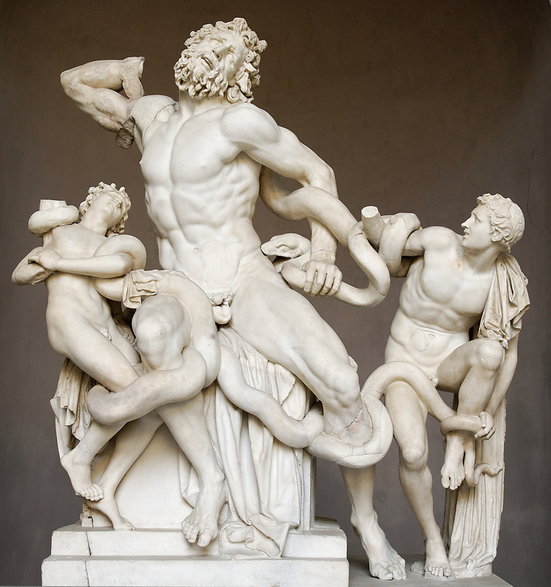 Starożytna rzeźba "Gruppo del Laocoonte"