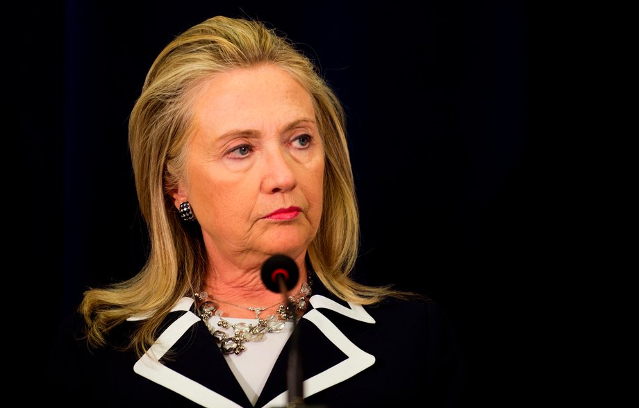 U.S. Secretary of State Hillary Clinton delivers remarks during a news conference at the U.S. Consulate in Vladivostok, September 9, 2012.