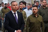 Prezydent Polski Andrzej Duda i prezydent Ukrainy Wołodymyr Zełenski, 9 lipca 2023 r.