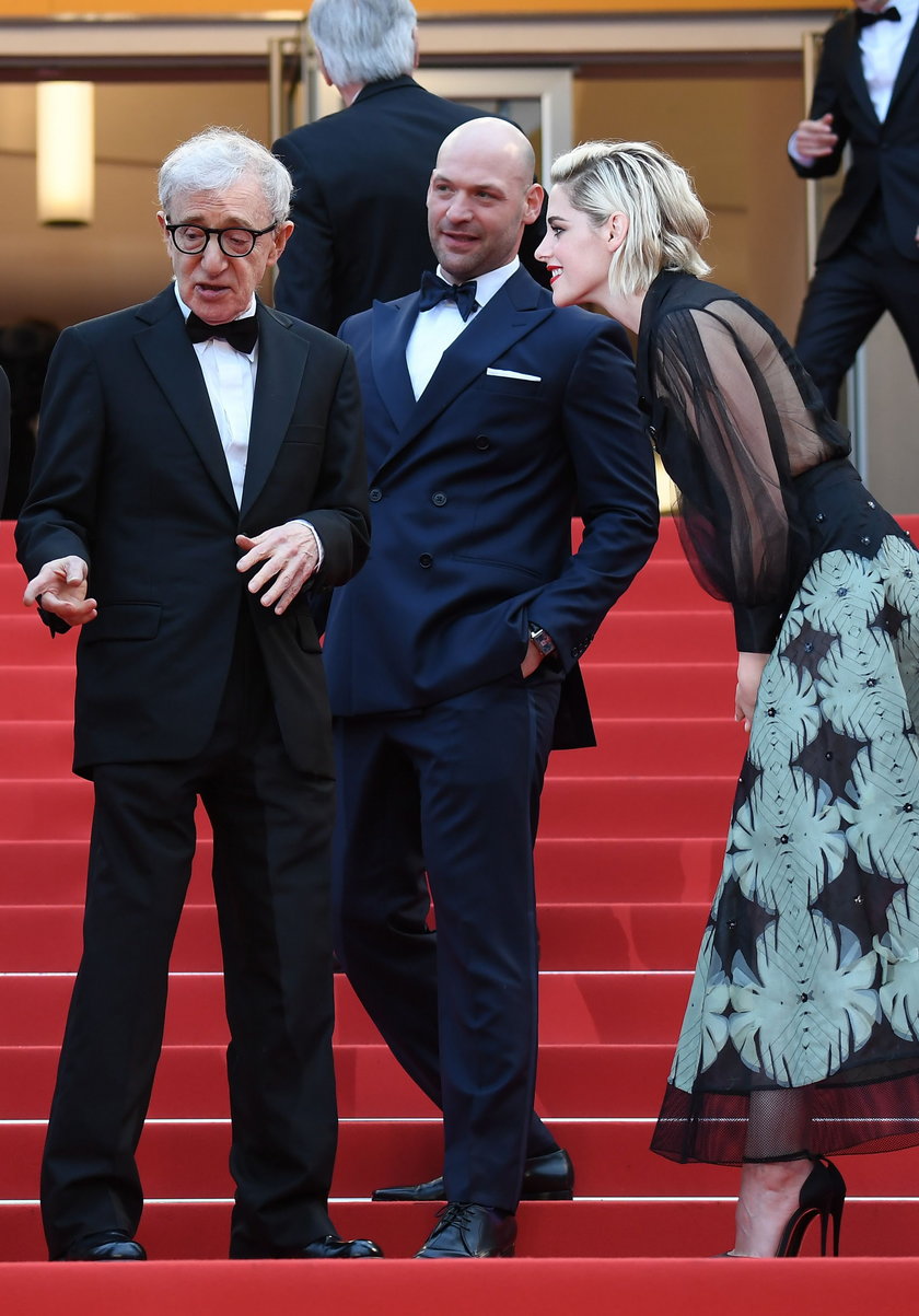 Woody Allen i Kristen Stewart na czerwonym dywanie w Cannes