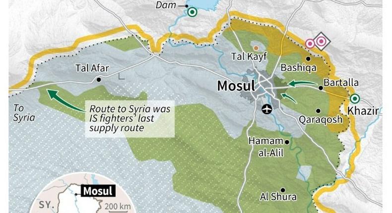 The battle for Mosul has destroyed a major water pipeline, the UN children's agency UNICEF said, adding that the break was located in an inaccessible part of the city controlled by IS