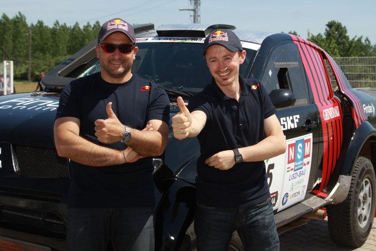 Adam Małysz i jego pilot Rafał Marton