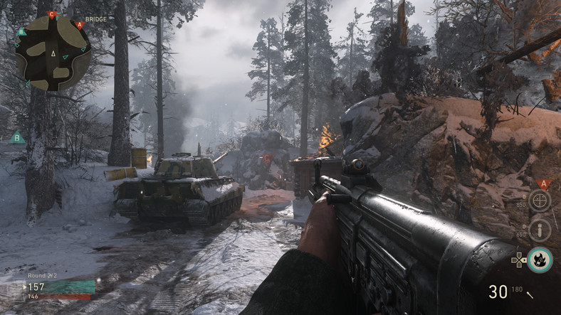 Call of Duty WWII mapa Ardennes Forest