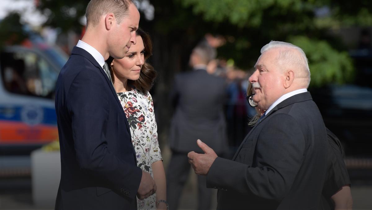 Spotkanie Lecha Wałęsy z księciem Williamem i księżną Kate