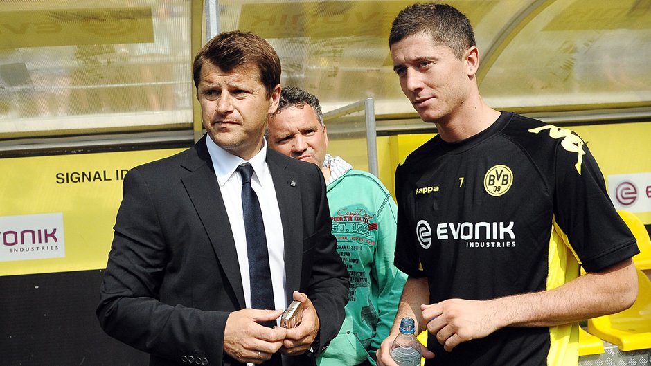 Cezary Kucharski i Robert Lewandowski, zdjęcie z 2010 r. 