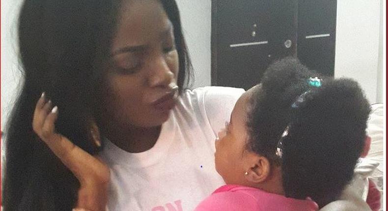 Annie Idibia and daughter