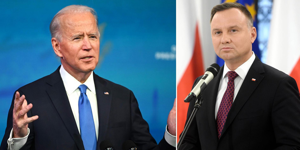 Joe Biden, prezydent-elekt USA i prezydent Andrzej Duda