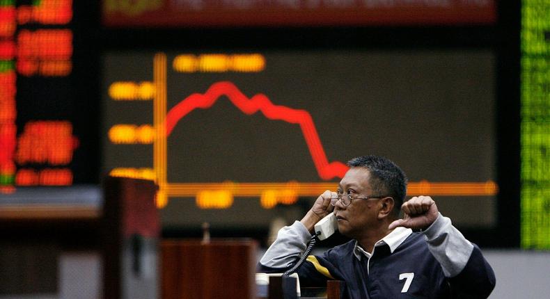 trader upset stock market crash