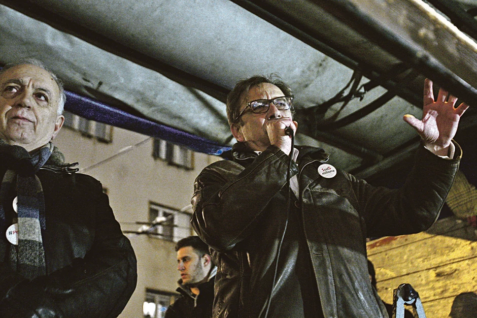 Jedan od govornika na protestu Tihomir Stanić