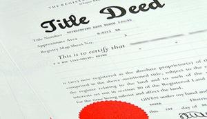 An image of a sample title deed