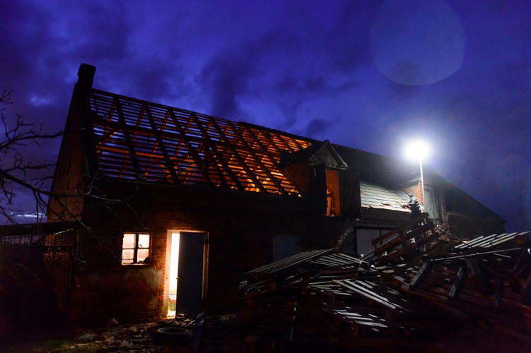 Trąba powietrzna w Olszewie