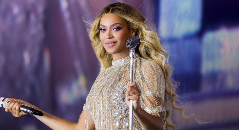 Beyonc performs during the 2023 Renaissance World Tour.Kevin Mazur/WireImage for Parkwood