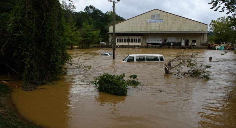 Hurricane Helene floods destroyed homes and businesses in Asheville, North Carolina.Melissa Sue Gerrits / Getty Images