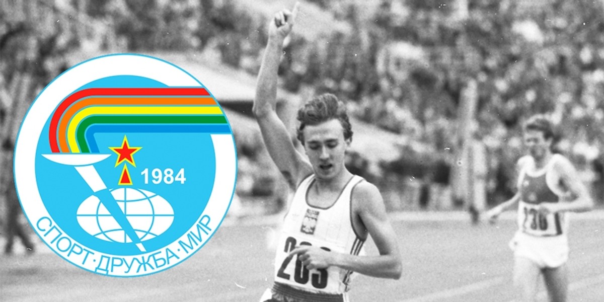 Ryszard Ostrowski wygrał w Moskwie w 1984 r. bieg na 800 m.