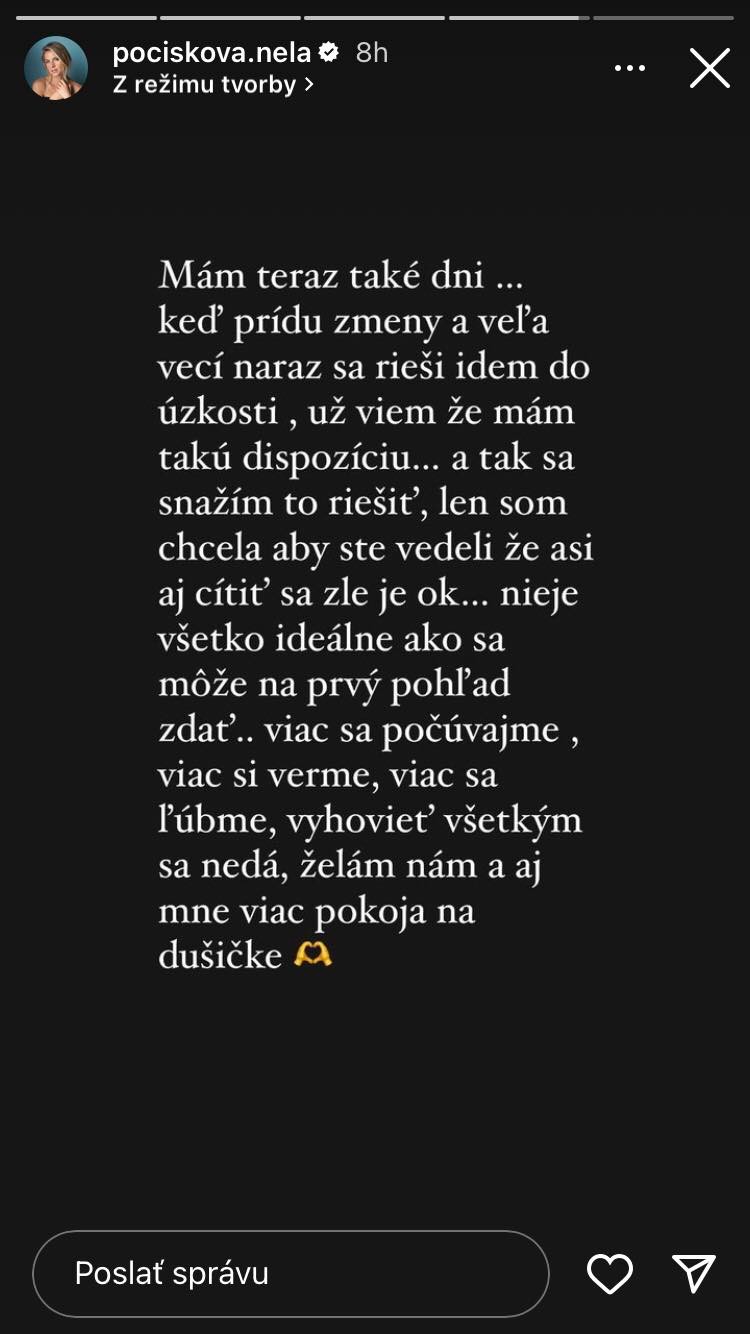 Nela sa vyznala, čo prežíva.