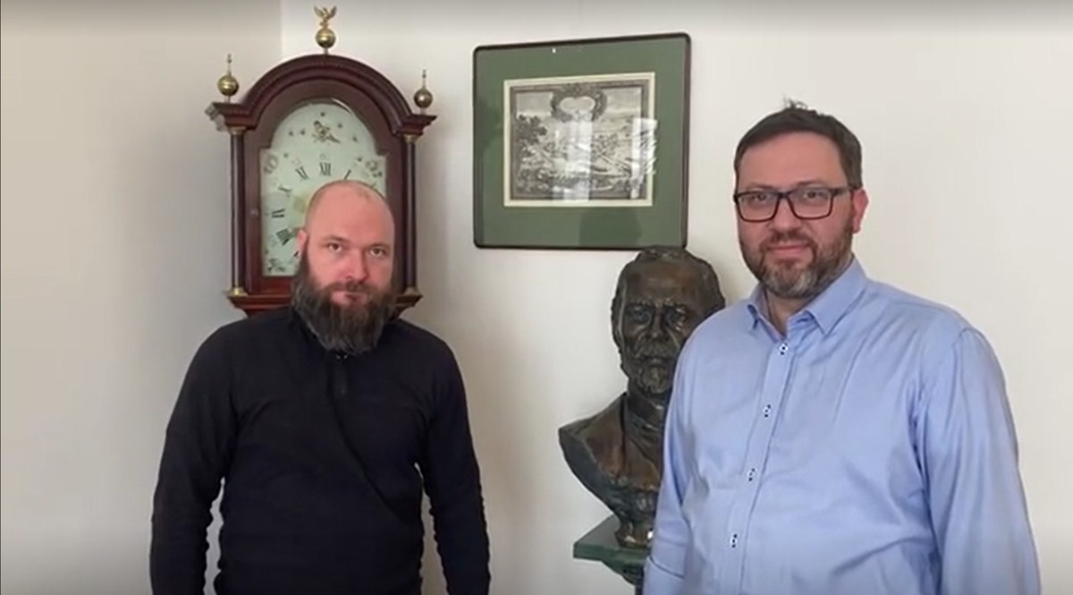Bartosz Cichocki, ambasador RP na Ukrainie i Zbigniew Parafianowicz, korespondent DGP w Kijowie