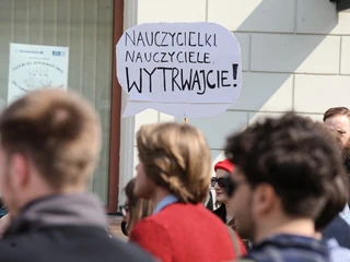 Strajk nauczycieli. Dzień pierwszy.