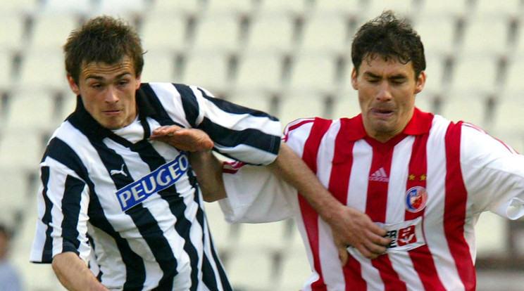 Lazovics (balra) még a Partizan játékosaként kerülhetett kapcsolatba a szerb maffiával /Fotó: AFP