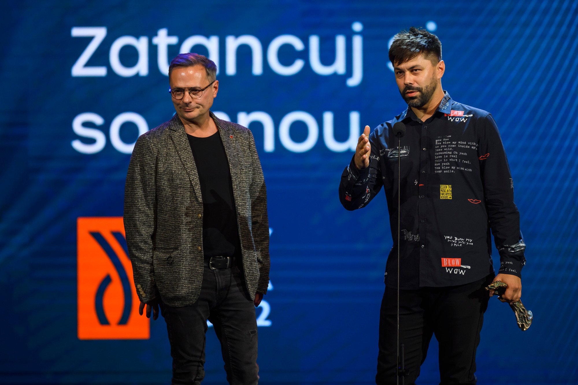 Galavečer cien SOZA za rok 2022 - textár Vladimír Krausz a spevák Adam Ďurica.