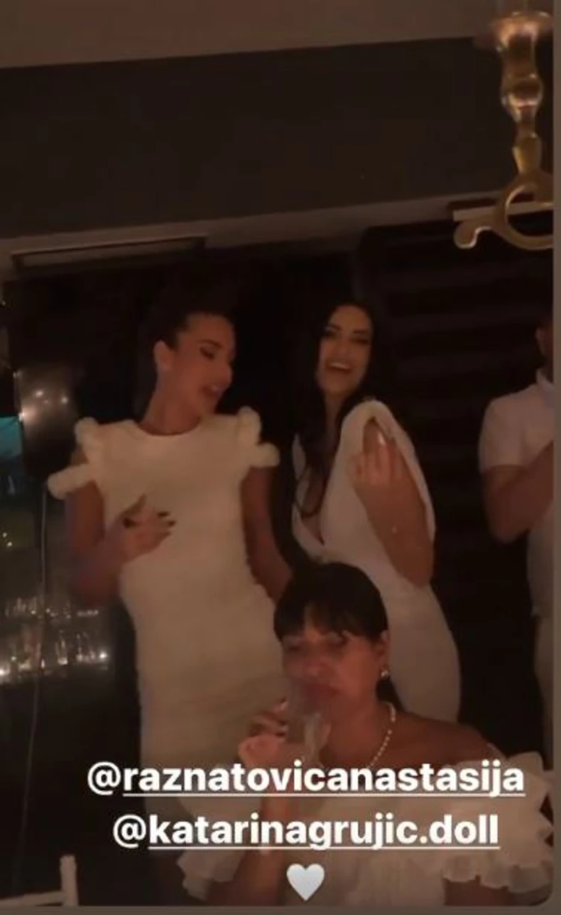 Anastasija Ražnatović na rođendanu Kaće Grujić