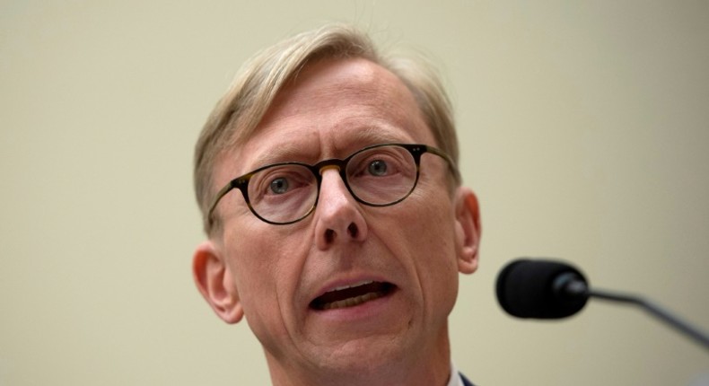 Brian Hook, the US special representative for Iran, testifies before the House Foreign Affairs Subcommittee on the Middle East