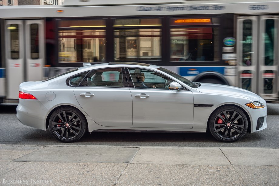 The XF's side profile cuts a suave figure. Callum intentionally deployed a single character line down the side, which highlights the feline hips of the Jag.