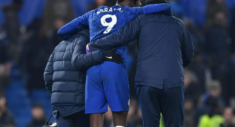 Chelsea striker Tammy Abraham was injured against Arsenal