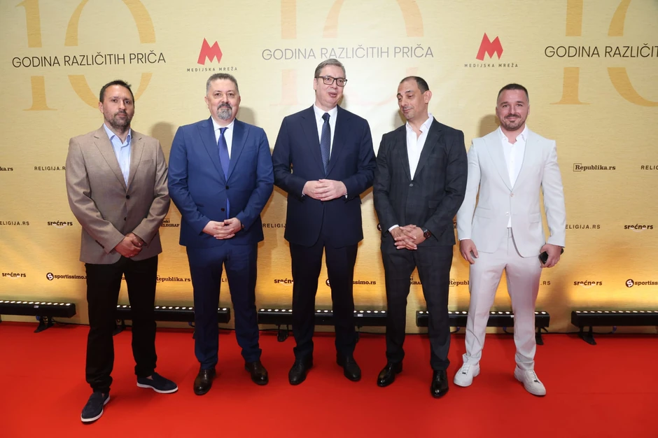 Čelni ljudi Medijske mreže sa predsednikom Srbije Aleksandrom Vučićem
