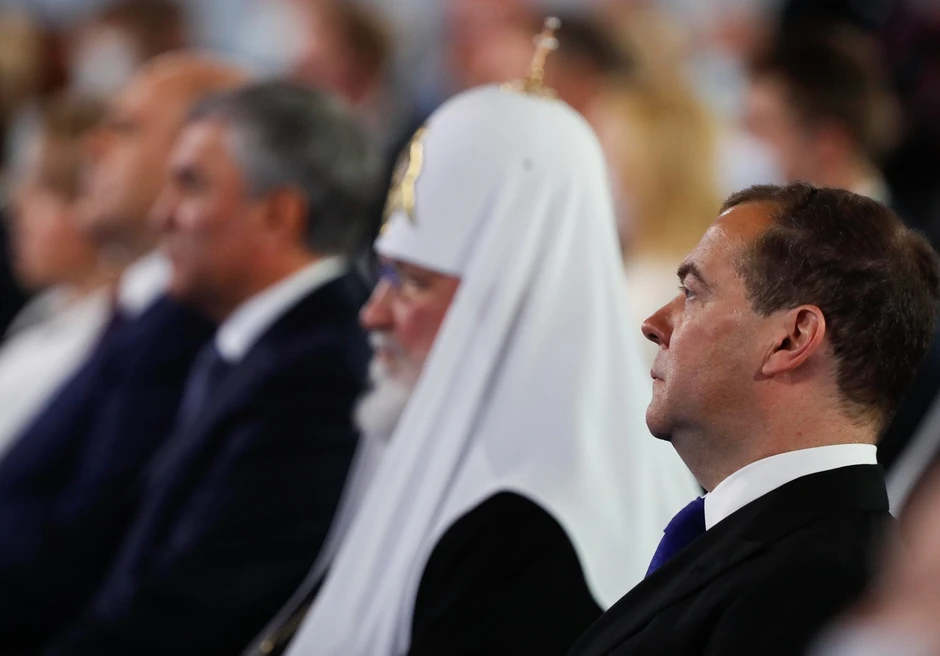 Patrijarh Kiril i Dmitrij Medvedev na Putinovom