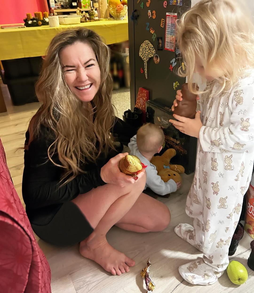 Herečka Zuzana Haasová s dcérkami. 