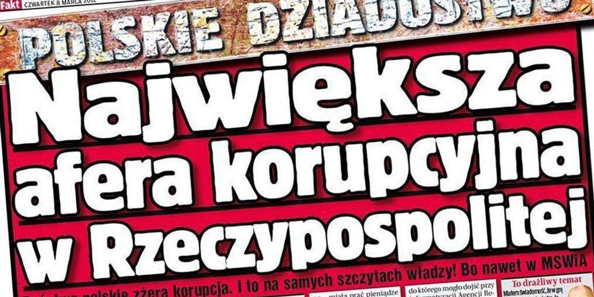 Największa afera korupcyjna w Rzeczpospolitej!