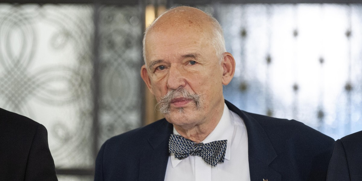 Stłuczka z udziałem Janusza Korwin-Mikke. Auto posła zderzyło się z ciężarówką