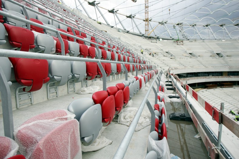 Stadion Narodowy w Warszawie w budowie