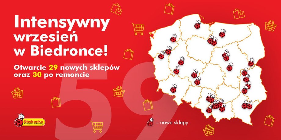 Mapka pokazuje nowe sklepy sieci