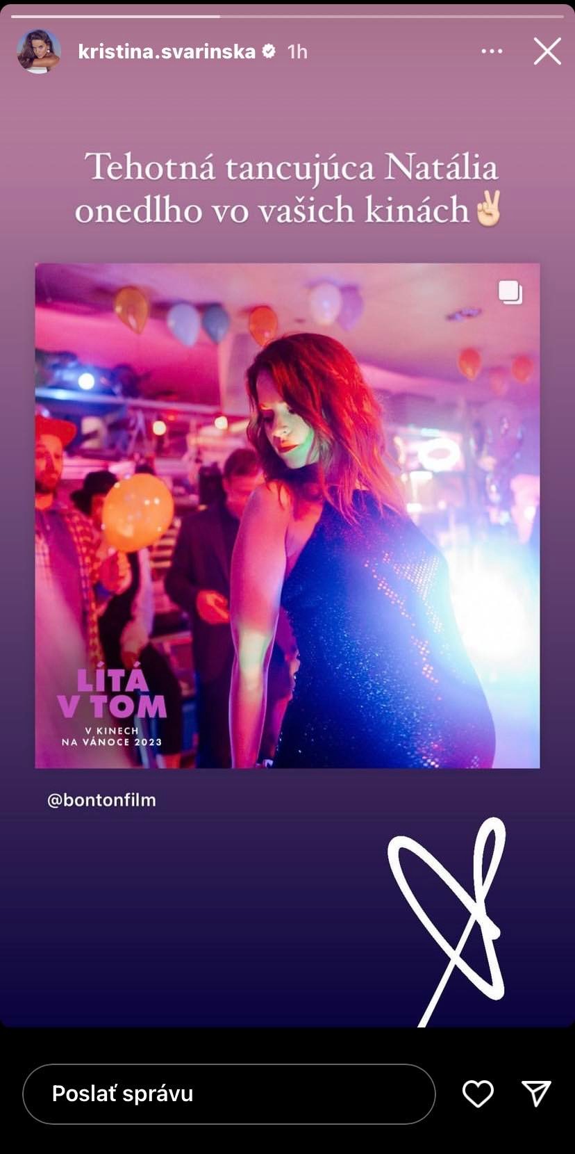 Kristína Svarinská ako Natália vo filme Lieta v tom.