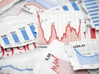 Financial charts from newspapers